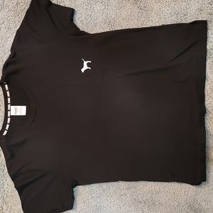 VICTORIA'S SECRET PINK BOYFRIEND DOG TEE BLACK SZ M